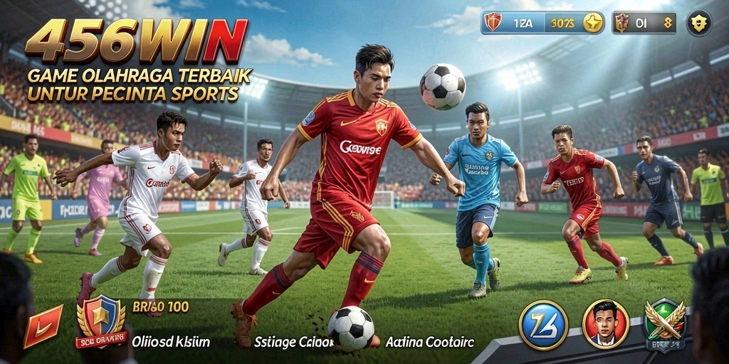Screenshot 456WIN menampilkan aksi intens dalam pertandingan olahraga.