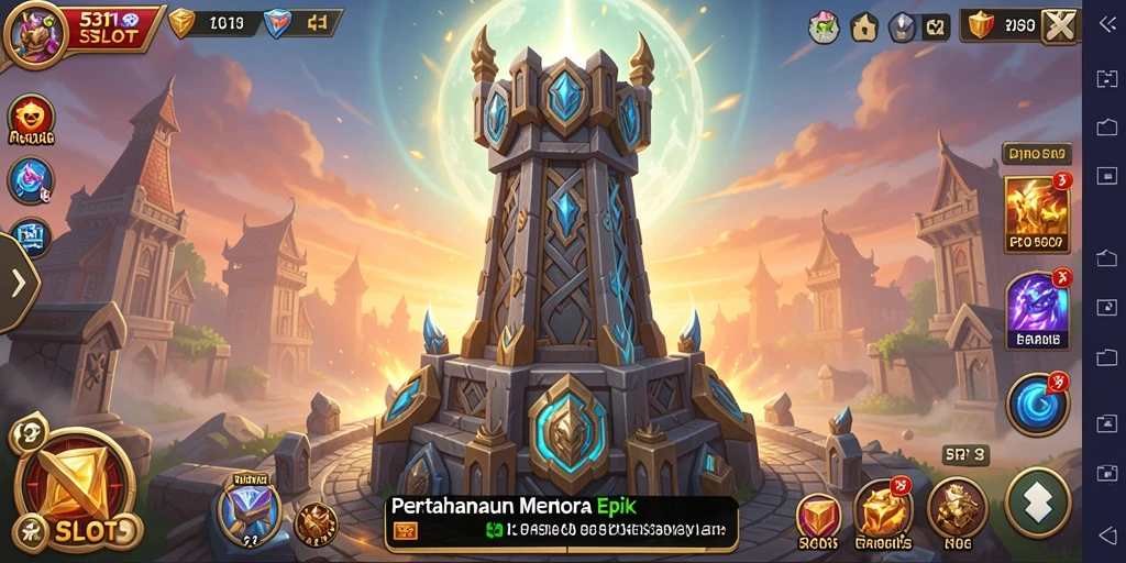 Tampilan gameplay seru dari 531SLOT dalam pertahanan menara.