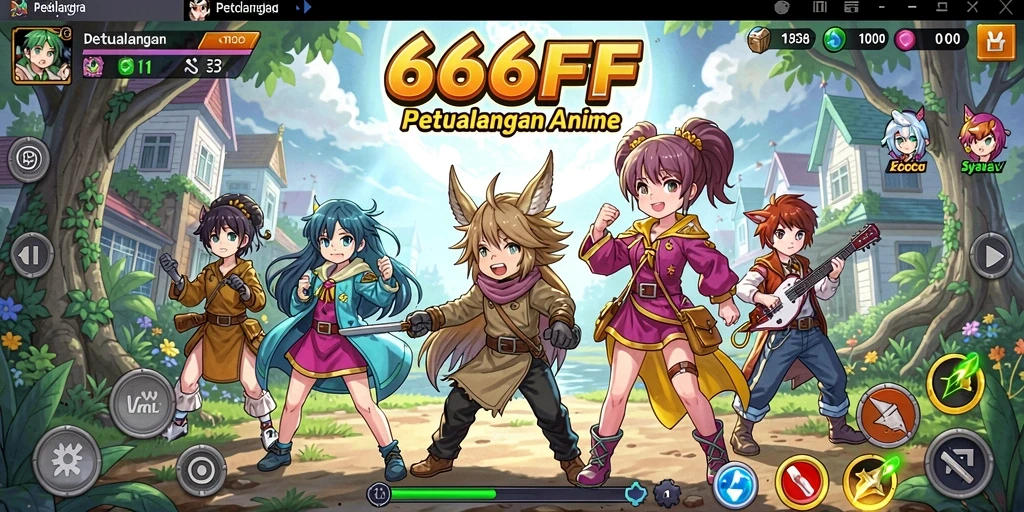 Screenshot gameplay 666FF menunjukkan aksi pertarungan yang mendebarkan.