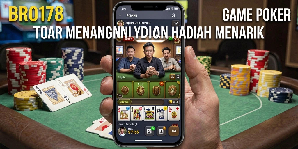 Tampilan menarik dari gameplay Poker di BRO178 dengan fitur interaksi pemain.