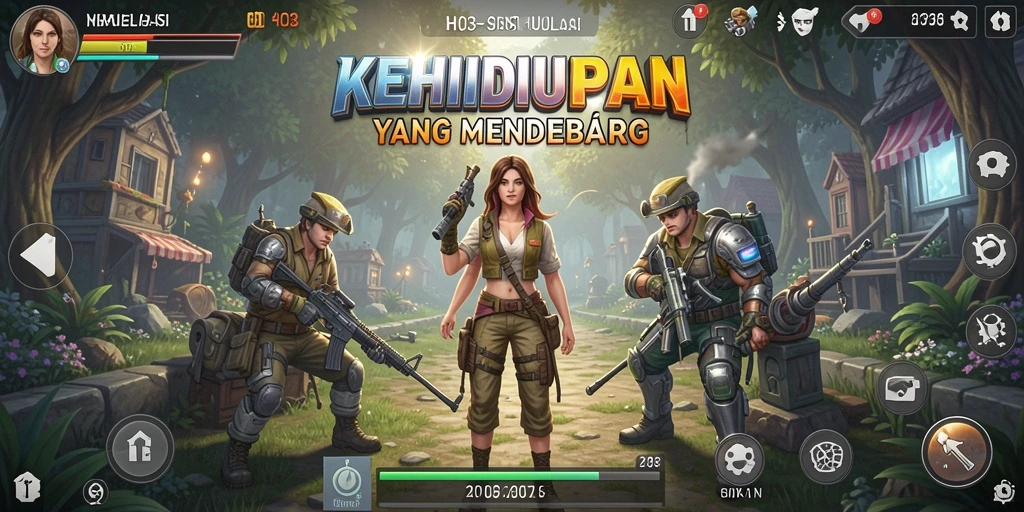 Tampilan screenshot gameplay H03 yang menunjukkan interaksi karakter dalam simulasi.