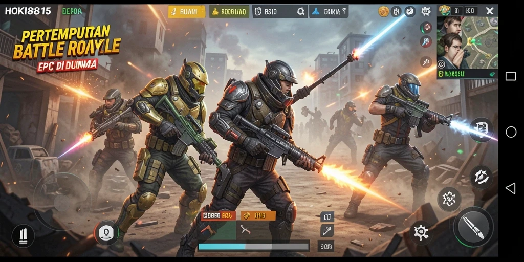 Screenshot gameplay HOKI8815 menunjukkan aksi pertempuran seru.
