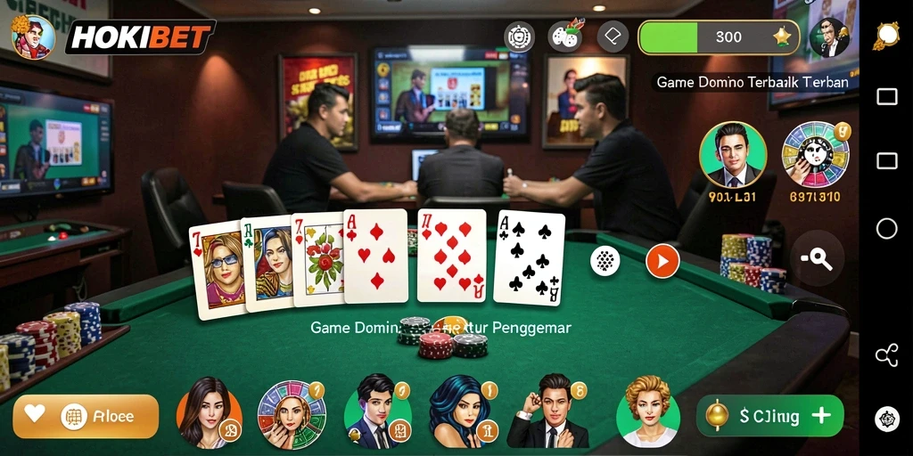 Tampilan permainan Domino seru dan menarik di HOKIBET.