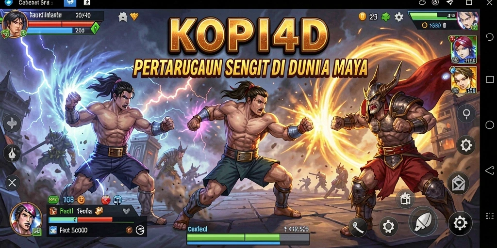 Gameplay seru KOPI4D dengan pertarungan intens.