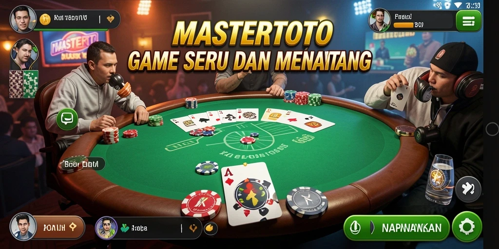 Tampilan gameplay seru MASTERTOTO Poker dengan berbagai mode permainan.