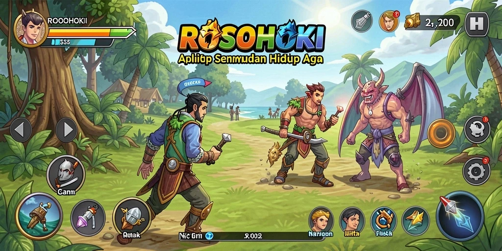 Tampilan antarmuka aplikasi ROSOHOKI yang simpel dan fungsional.
