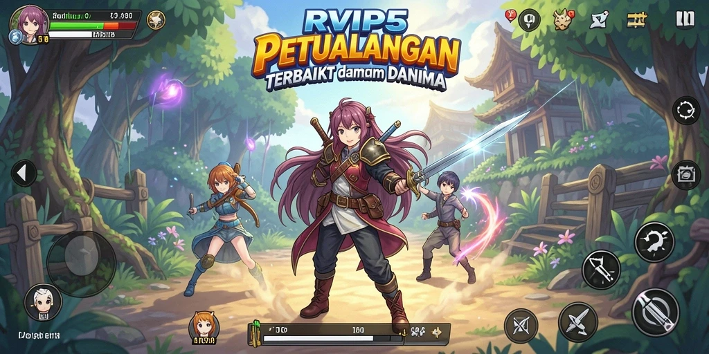Tampilan gameplay menarik dari RVIP5 yang penuh warna.