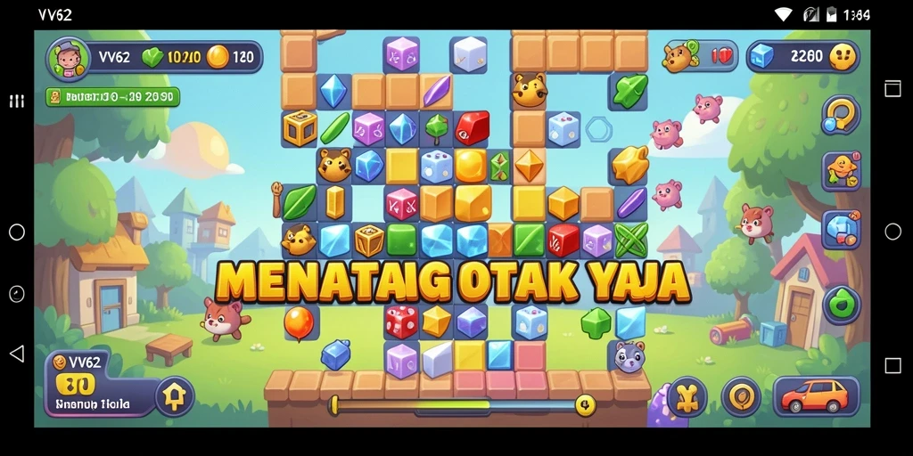 Tampilan gameplay menarik dari VV62 yang menampilkan berbagai puzzle.